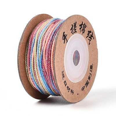 30M Segment Dyed Macrame Cotton Cord OCOR-T018-01F-1