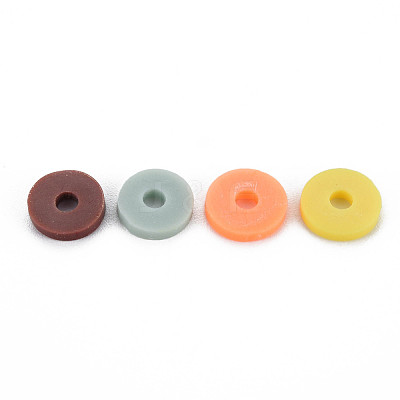 4 Colors Handmade Polymer Clay Beads CLAY-N011-032-36-1