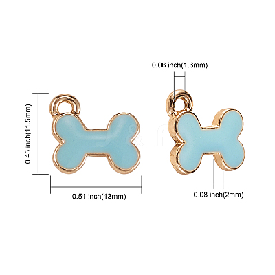 40Pcs 4 Colors Alloy Charms ENAM-CJ0001-83-1