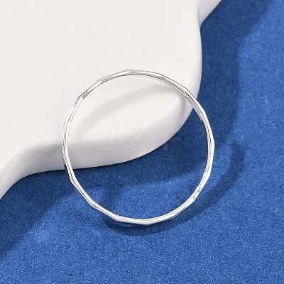 925 Sterling Silver Plain Band Finger Rings RJEW-P165-01A-S-1