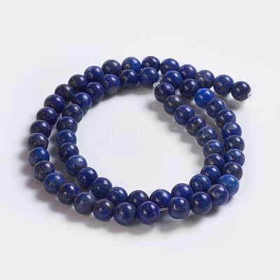 Natural Lapis Lazuli Beads Strands G-K254-01-6mm-1
