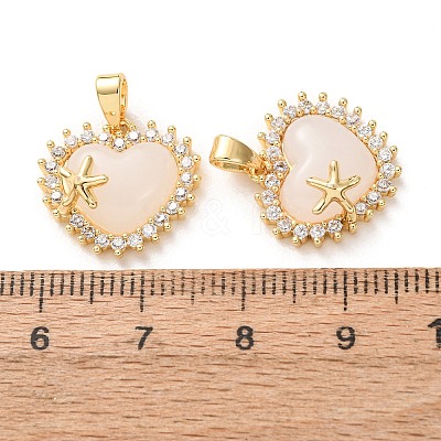 Brass Micro Pave Clear Cubic Zirconia Pendants KK-A304-26G-01-1