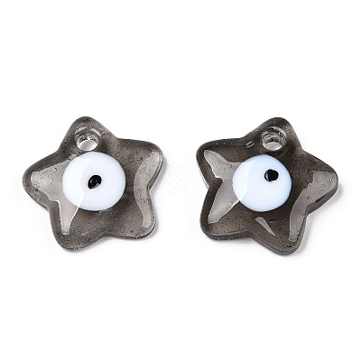 Handmade Evil Eye Lampwork Pendants LAMP-TAC0011-02B-1