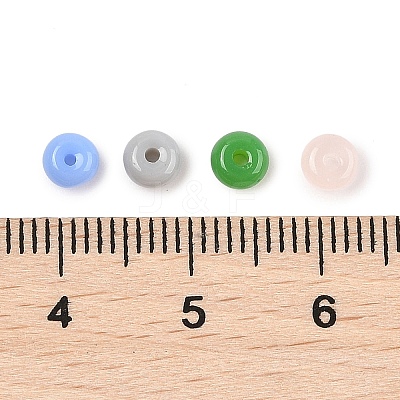 Imitation Jade Glass Seed Beads SEED-Q038-01A-1