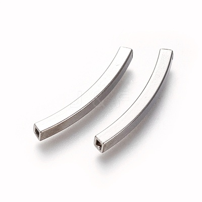 Tarnish Resistant 304 Stainless Steel Tube Beads STAS-L226-057E-P-1