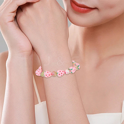 40Pcs 2 Colors Opaque Acrylic Enamel Beads MACR-SC0002-57-1