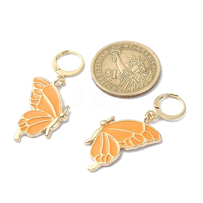 Alloy Enamel Dangle Leverback Earrings EJEW-JE05559-1