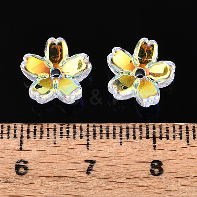 Transparent Electroplate Glass Bead Caps LS-EGLA-N015-01B-1