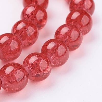 Crackle Glass Beads Strands X-CCG-Q001-10mm-13-1