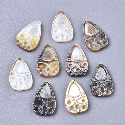 Natural Black Lip Shell Cabochons SHEL-R047-09-1