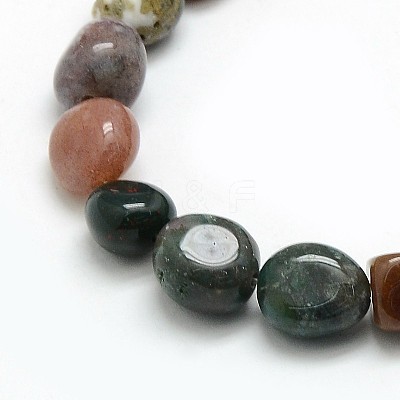 Natural Indian Agate Nuggets Bead Strands X-G-L154-01-1