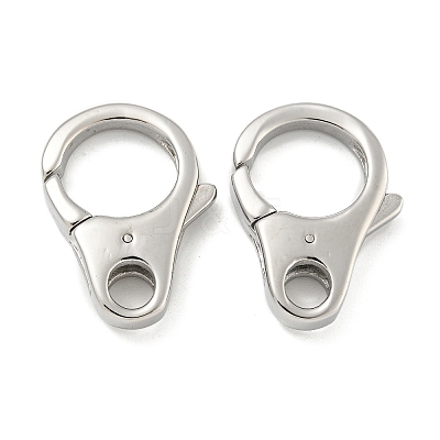 Non-Tarnish 304 Stainless Steel Lobster Claw Clasps STAS-O002-02P-1