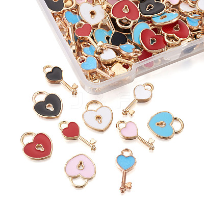 Alloy Enamel Pendants ENAM-TA0002-22-1