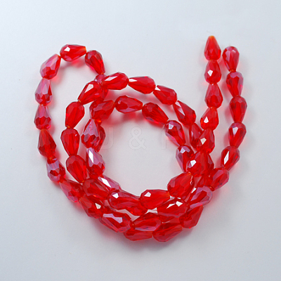 Electroplate Glass Beads Strands EGLA-R008-11x8mm-9-1