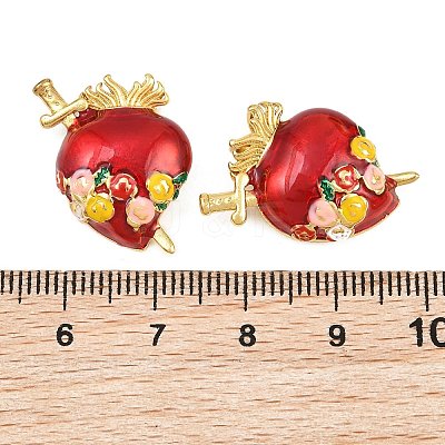 Brass Enamel Pendants KK-CBACBC6-02A-G-1