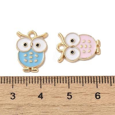 Rack Plating Alloy Enamel Pendants X-ENAM-P254-01KCG-1