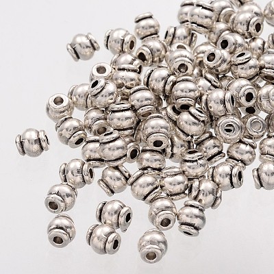 Barrel Tibetan Silver Spacer Beads LS-AB608-1