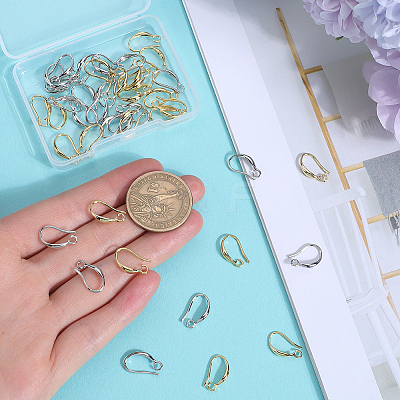 24 Pairs 2 Colors Brass Earring Hooks KK-SP0001-41-1