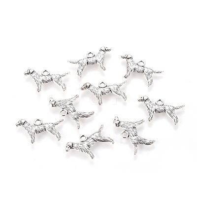 Tibetan Style Alloy Puppy Pendants LF9881Y-NF-1