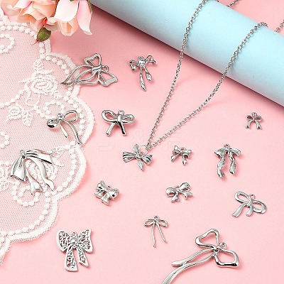 15Pcs 15 Styles Rack Plating Alloy Pendants FIND-YW0006-53P-1