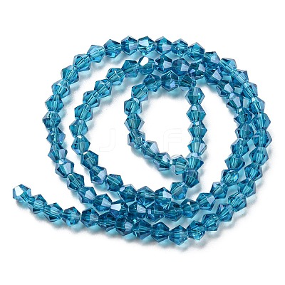 Transparent Electroplate Glass Beads Strands EGLA-A039-T3mm-A01-1