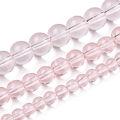 Transparent Glass Beads Strands GLAA-T032-T6mm-10-1