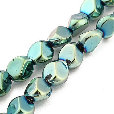 Full Plated Electroplate Glass Beads Strands EGLA-G037-04A-FP04-1
