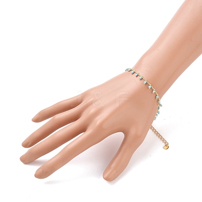 Glass Charm Bracelets BJEW-JB05600-01-1