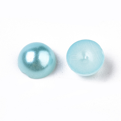 ABS Plastic Imitation Pearl Cabochons SACR-S738-6mm-Z19-1