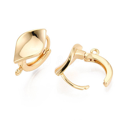 Brass Hoop Earring Findings KK-N263-130G-1