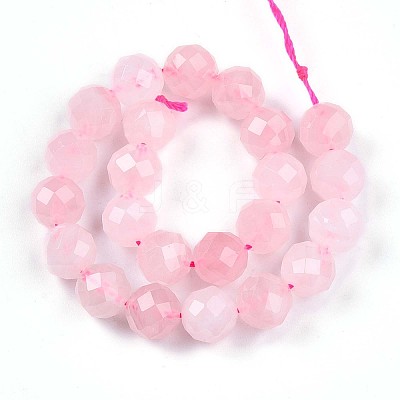 Natural Madagascar Rose Quartz Beads Strands G-S345-8mm-34-1
