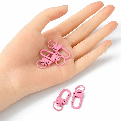 Spray Painted Eco-Friendly Alloy Swivel Snap Hooks Clasps PALLOY-YW0001-27-1