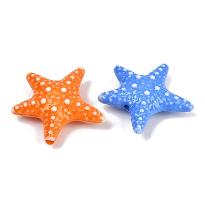Opaque Acrylic Beads X-OACR-A040-01-1
