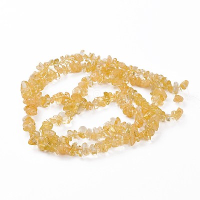 Heated Natural Citrine Beads Strands G-L555-06-1