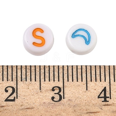50G 4 Style Opaque White Acrylic Beads MACR-FS0001-35-1