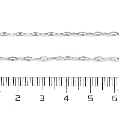 Non-Tarnish 304 Stainless Steel Dapped Chain Necklace for Men Women NJEW-E076-02P-1