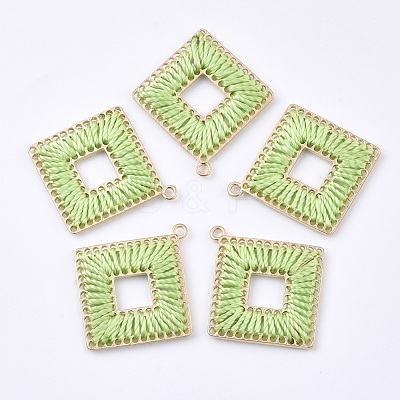 Polyester Thread Woven Pendants FIND-S319-11C-1