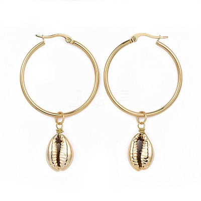 304 Stainless Steel Hoop Earrings EJEW-JE03173-1