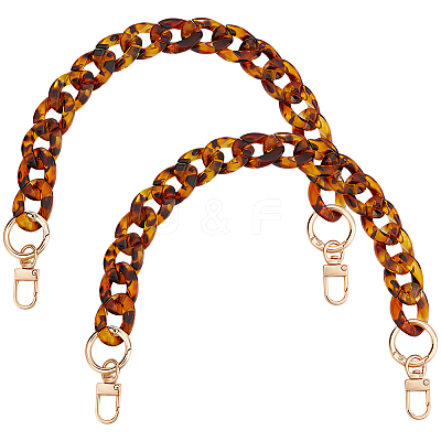2Pcs Resin Curb Chain Bag Extension Chains FIND-BBC0002-50A-1