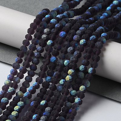 Transparent Glass Beads Strands X1-EGLA-A034-T4mm-MB15-1