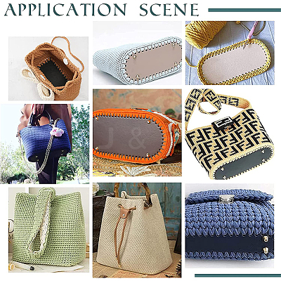4Pcs 4 Colors Litchi Grain PU Leather Bag Bottoms FIND-PH0007-08-1