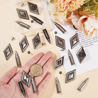 24Pcs 2 Colors Tibetan Style Alloy Buttons BUTT-GF0003-88-1