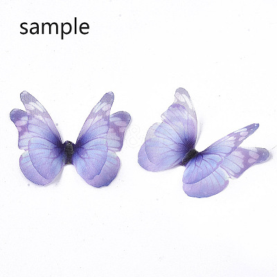 Two Tone Polyester Fabric Wings Crafts Decoration LS-FIND-S322-012C-05-1