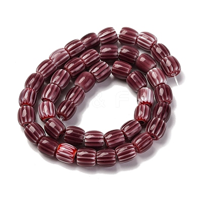 Handmade Lampwork Chevron Beads Strands LAMP-K041-01B-02-1
