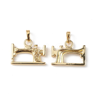 Eco-Friendly Rack Plating Brass Pendants KK-F848-12G-1