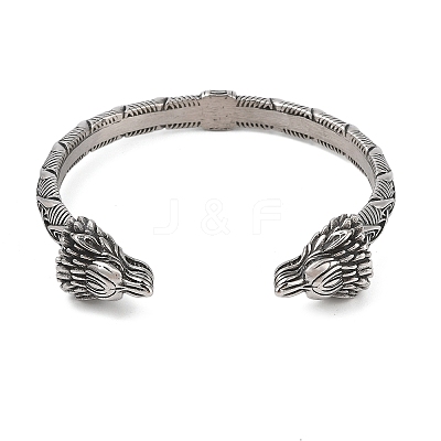 Viking 304 Stainless Steel Open Cuff Bangles for Men BJEW-U001-05A-AS-1