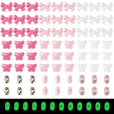 Mixed Styles Acrylic Beads SACR-TA0001-81B-1