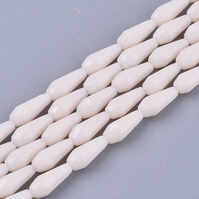 Opaque Solid Color Glass Beads Strands X-GLAA-T009-001F-1