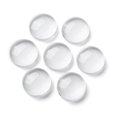 Transparent Glass Cabochons X-GGLA-R026-8mm-1