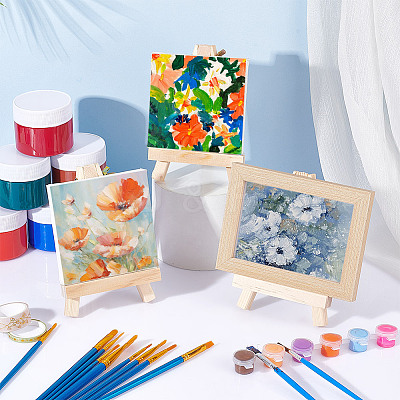 Foldable Wood Triangle Easel WOOD-WH0034-52A-1